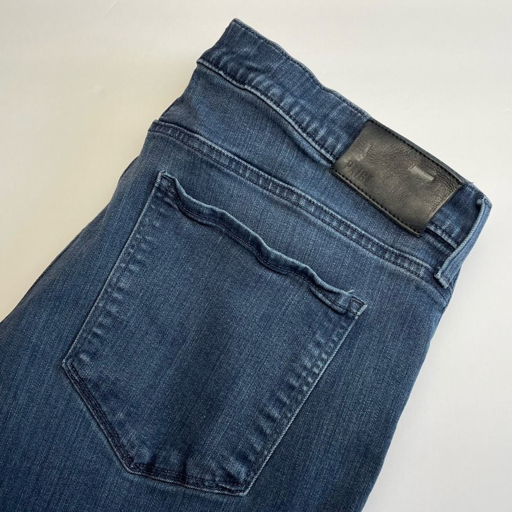 PAIGE Men's Slim Straight Jeans - Dark Blue